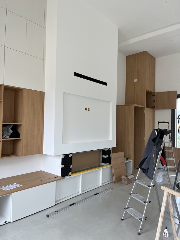 Construction d’une bastide à Aix en provence et architecture d'intérieur avec des agencements sur mesure et une décoration intérieure dans le Sud de la France