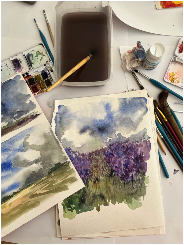 Stage et formations d'aquarelle et de dessin pour débutants ou initiés dans le luberon dans le Sud de la France en Provence