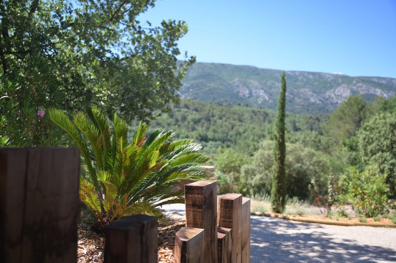 L' aménagement d'un jardin provençal aux formes courbes et rythmées inspiré des tableaux de Cézanne et de Picasso à Vauvenargues en pleine Provence