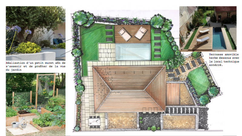 aménagement paysager plan esquisse