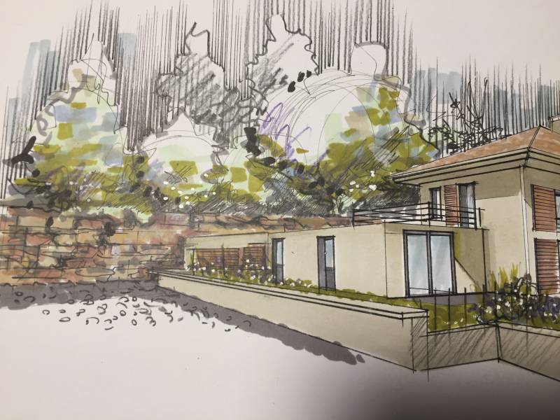 dessin projet de construction sud de la france